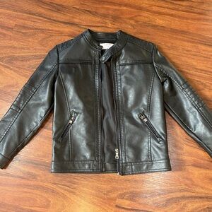 Kids Black Leather Jacket